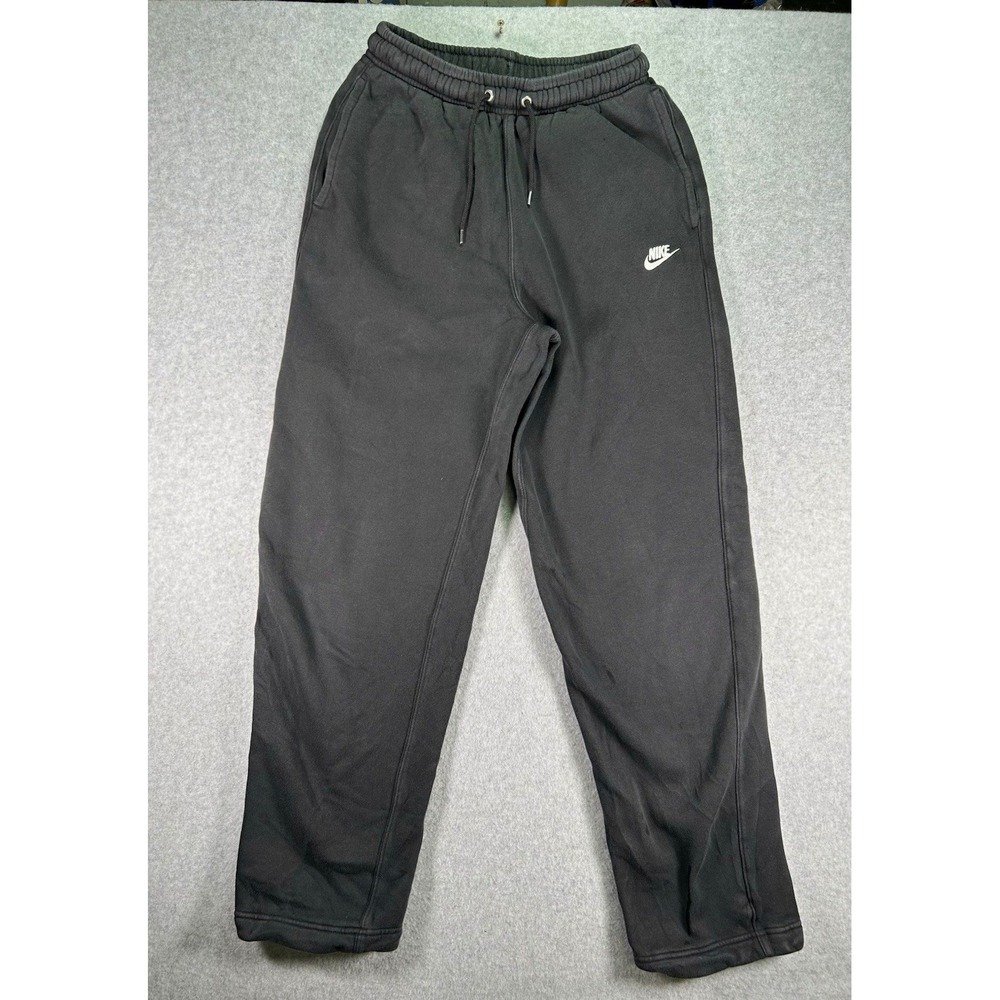 Nike Sweatpants Mens XS Regular Black Fleece Cotton Blend Drawstring Pockets